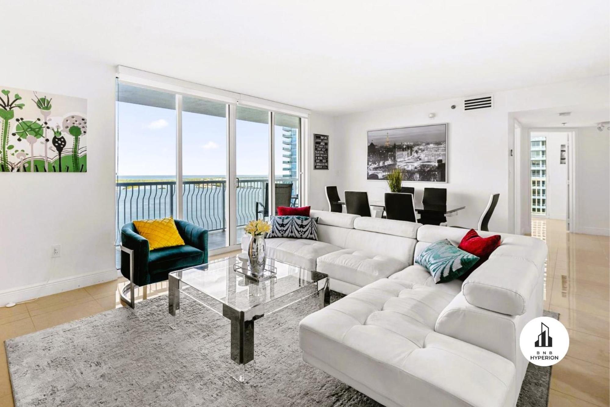 Bnb Hyperion - Luxe 3B Condo W City & Ocean Views Miami Exteriör bild